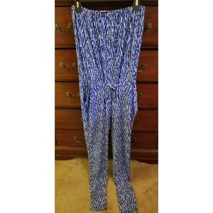 Michael Kors strapless printed Jumpsuit